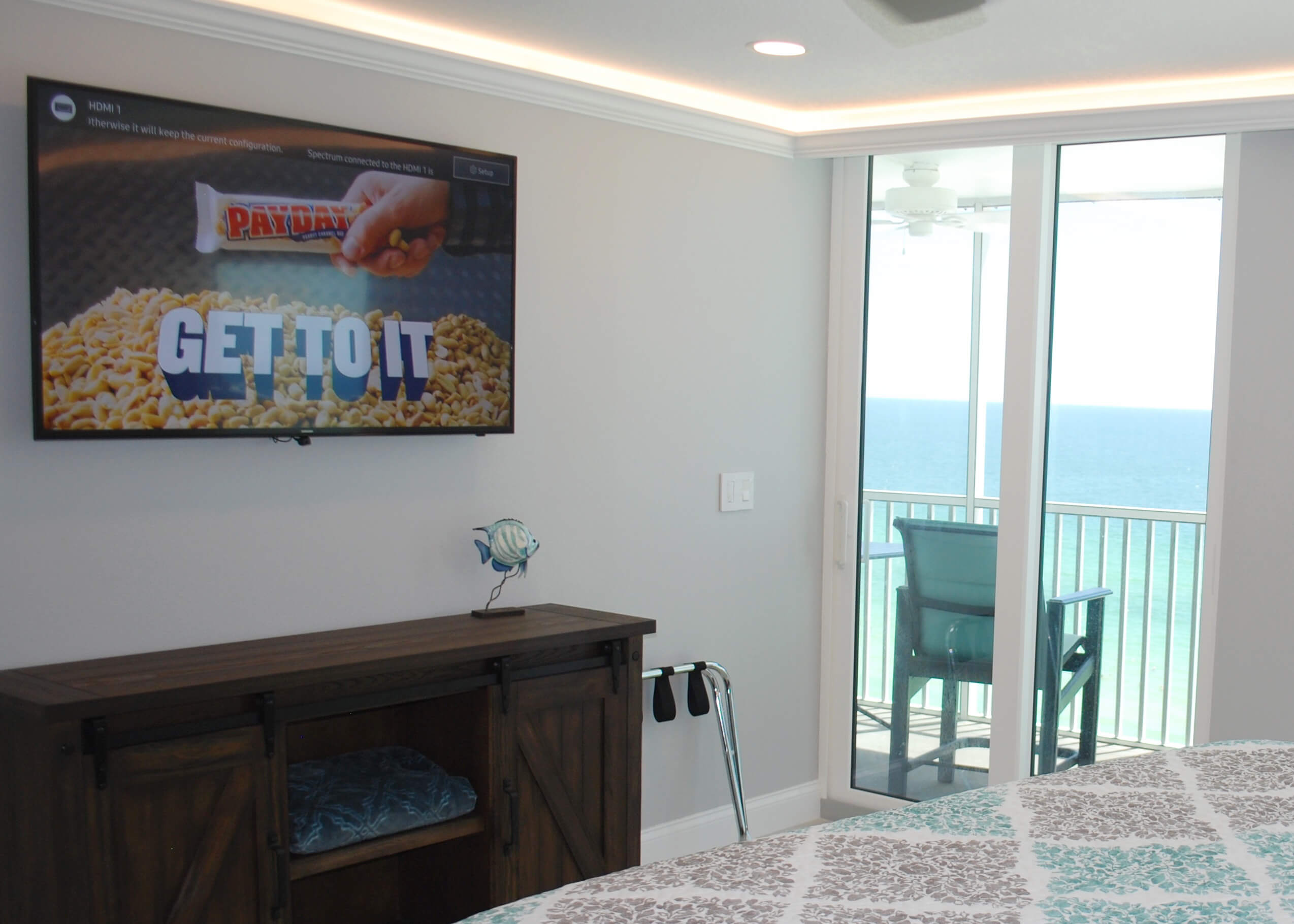 65 inch TV in master